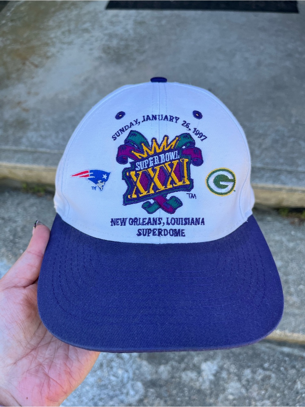 Super Bowl XXXI 1997 New Orleans Green Bay patriots Snapback Hat